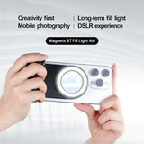 Magnetic Phone Camera Handle – 360° Rotating, Self-Lighting, and Remote-Controlled!