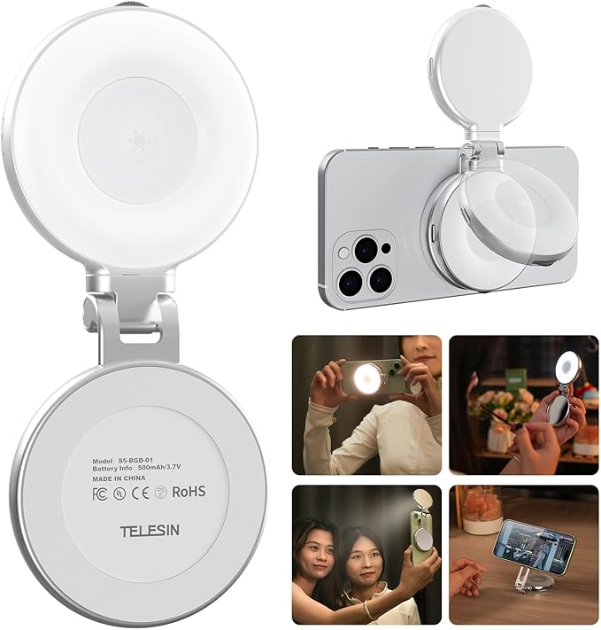 💡 Magnetic Selfie Light | Rechargeable LED Ring Light for Smartphones & Laptops