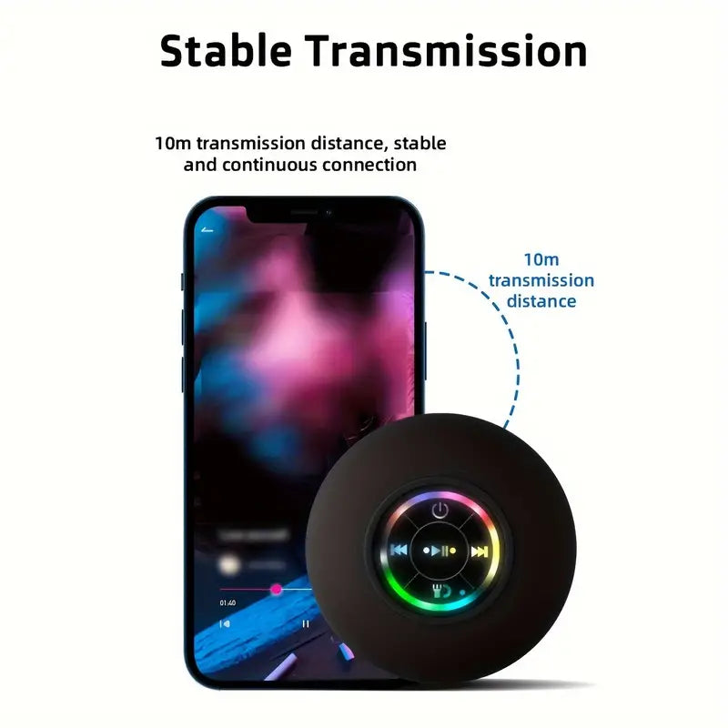 🎵 Mini LED Bathroom Speaker – Splash-Proof Sound, Big Vibes!