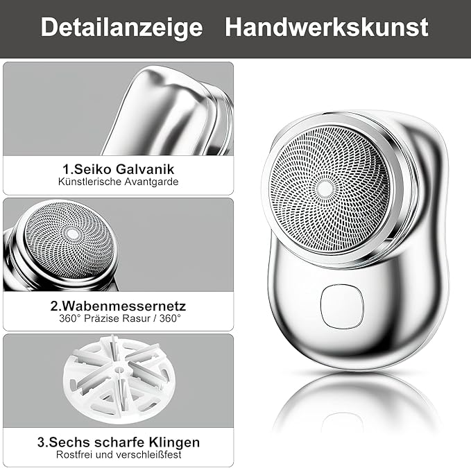 🧔‍♂️✨ Mini Pocket Portable Electric Shaver – Sleek, Powerful & Travel-Ready!