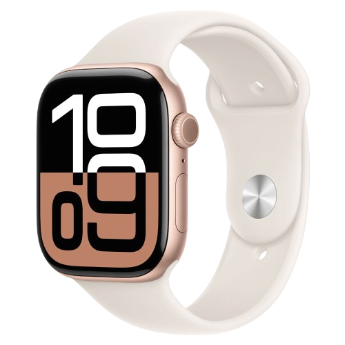 🕒  Pro Series 10 Watch – 46mm Silver Aluminum with Denim Sport Band ⌚💙