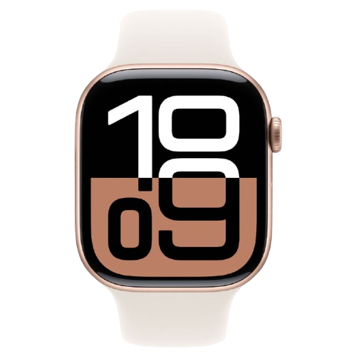 🕒  Pro Series 10 Watch – 46mm Silver Aluminum with Denim Sport Band ⌚💙
