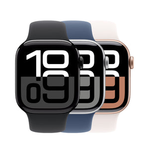 🕒  Pro Series 10 Watch – 46mm Silver Aluminum with Denim Sport Band ⌚💙