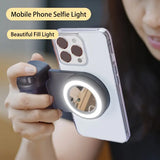 Magnetic Phone Camera Handle – 360° Rotating, Self-Lighting, and Remote-Controlled!